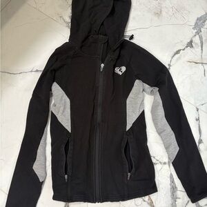 Women’s Best Black and Gray Zip-Up Hoodie
